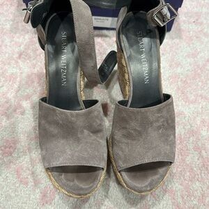 Stuart weitzman sohojute topo suede wedges